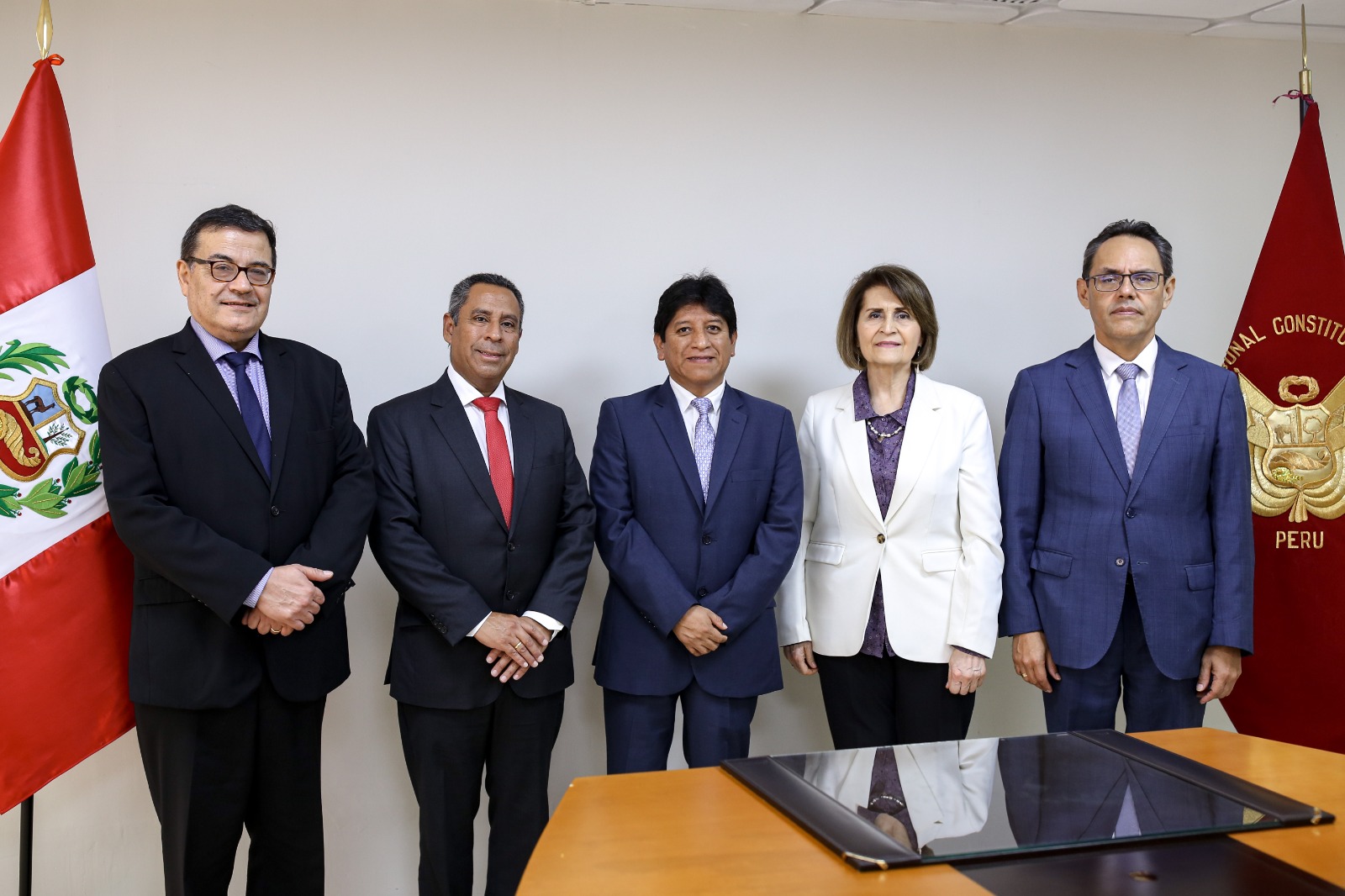 PRESIDENTE DEL TC FRANCISCO MORALES RECIBIÓ VISITA PROTOCOLAR DEL DEFENSOR DEL PUEBLO JOSUÉ GUTIÉRREZ