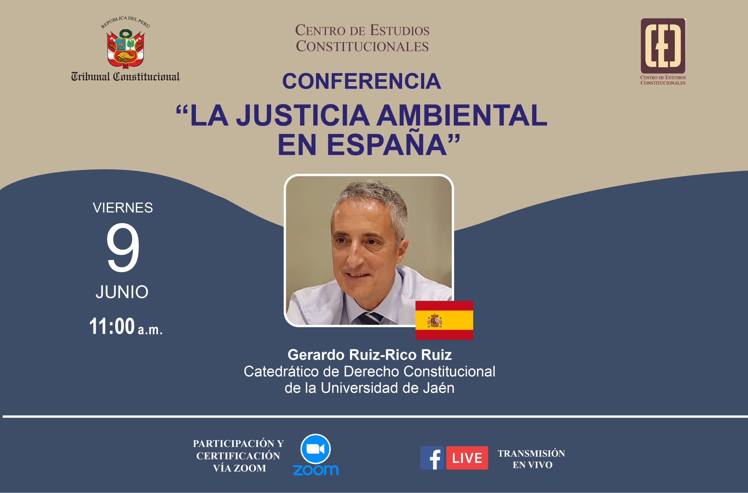 CONFERENCIA VIRTUAL SOBRE LA JUSTICIA AMBIENTAL EN ESPAÑA REALIZARÁ EL CEC DEL TC EL VIERNES 9 DE JUNIO