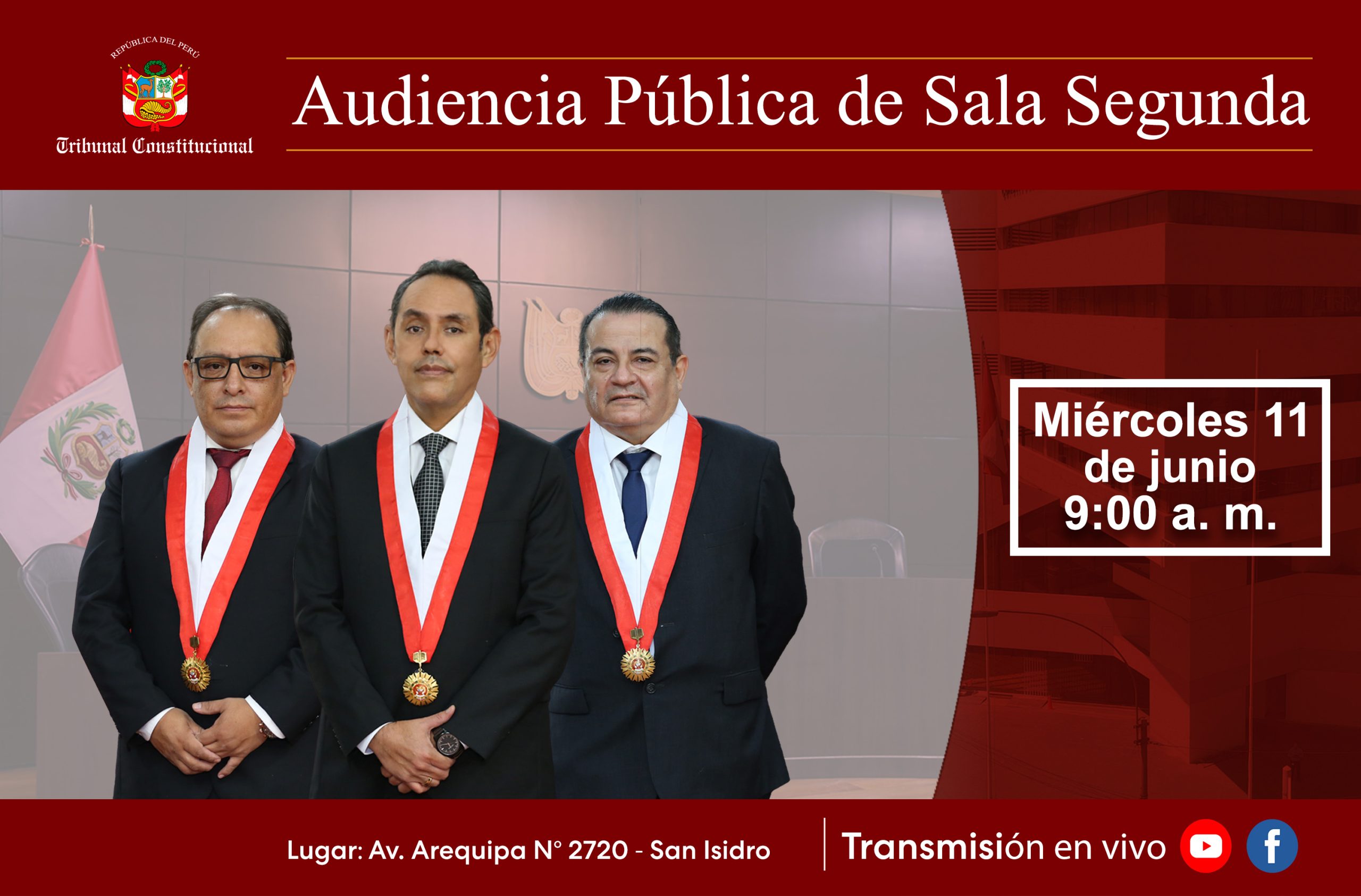 AUDIENCIA PÚBLICA PRESENCIAL DE LA SALA SEGUNDA DEL TRIBUNAL CONSTITUCIONAL VERÁ 50 CAUSAS EL MIÉRCOLES 11 DE JUNIO