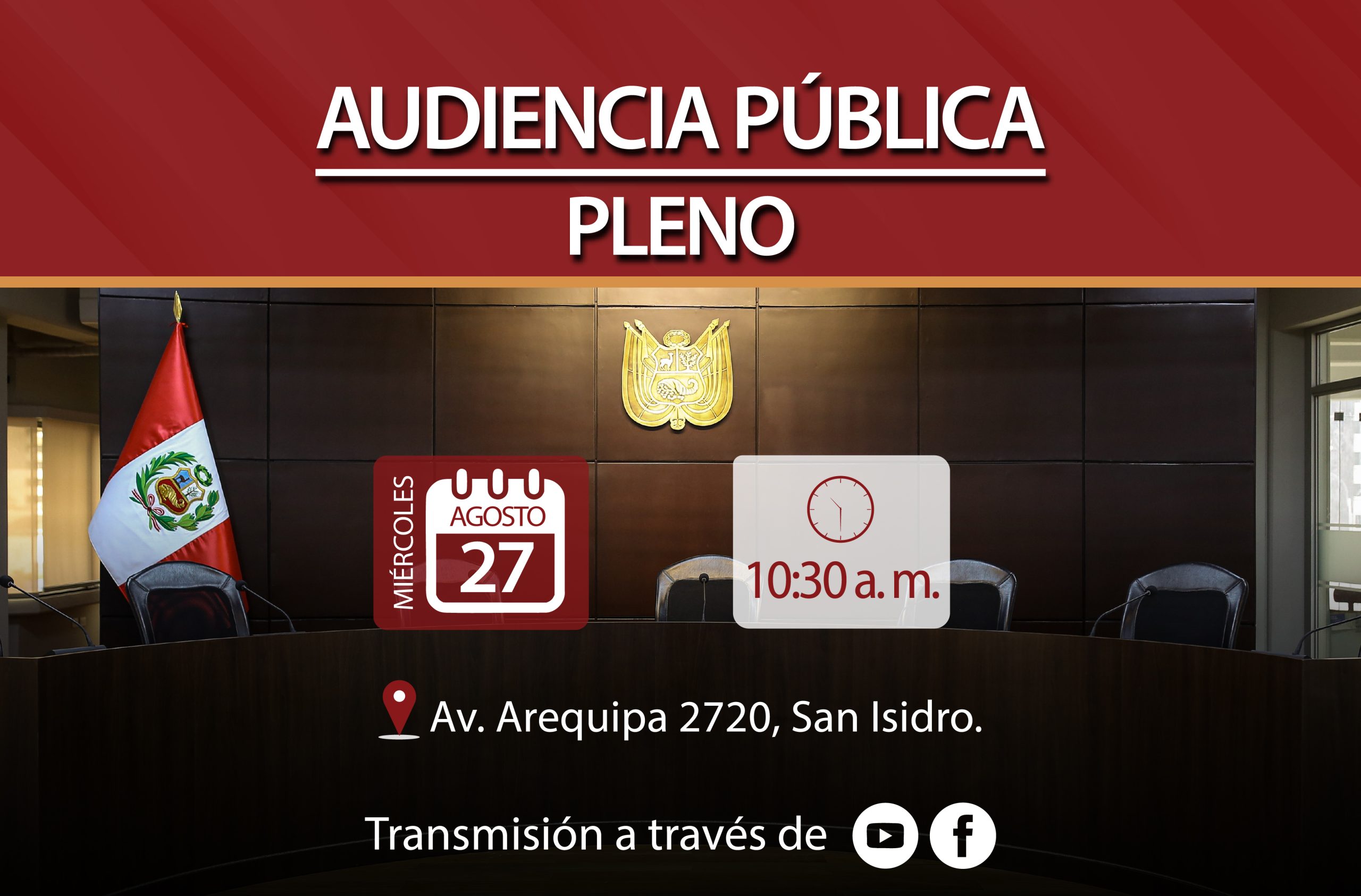 PLENO DEL TC SESIONARÁ EN AUDIENCIA PÚBLICA EL PRÓXIMO MIÉRCOLES 27 DE AGOSTO Y VERÁ 14 PROCESOS CONSTITUCIONALES