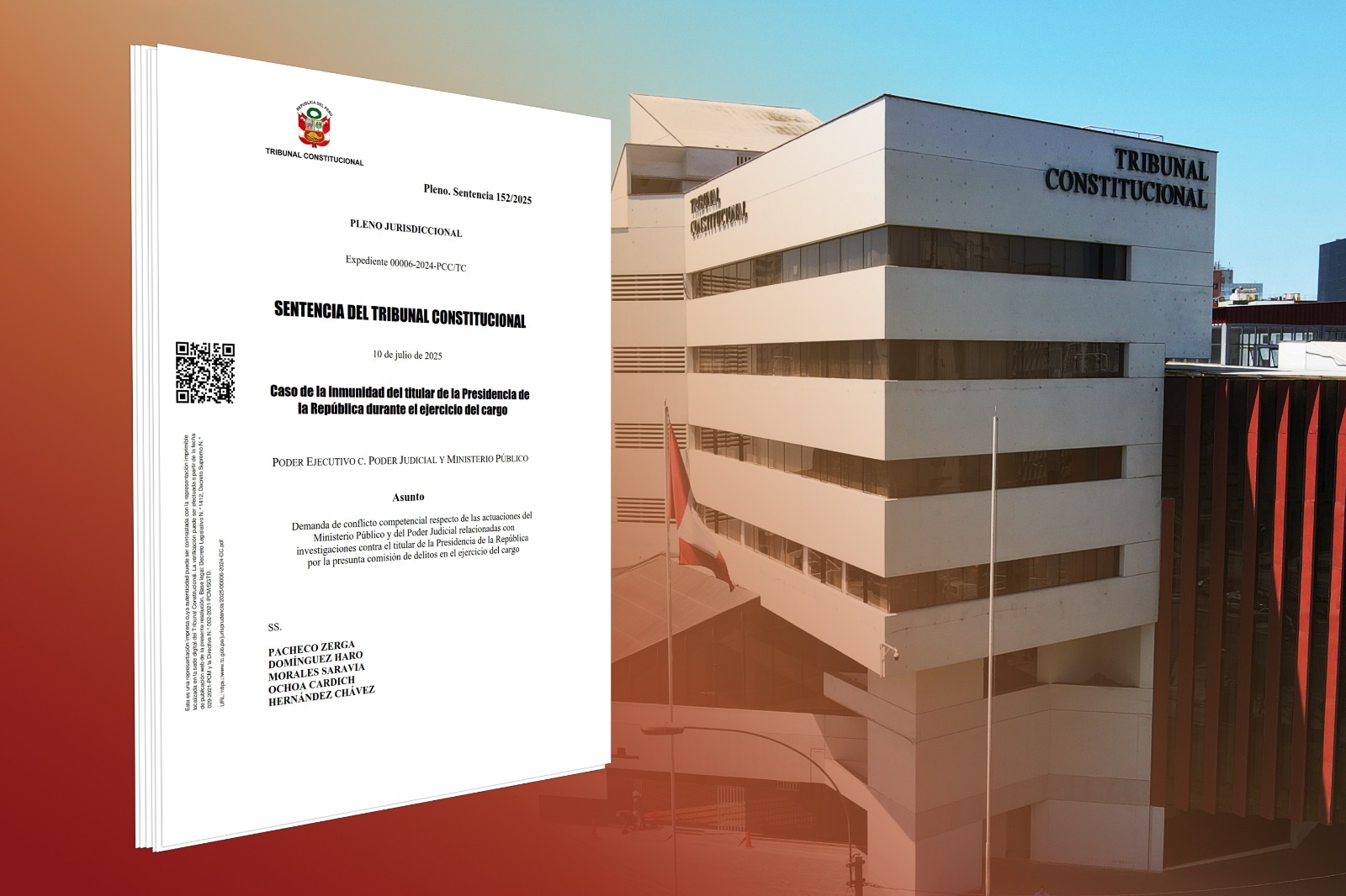 TC DECLARÓ FUNDADA DEMANDA COMPETENCIAL DEL EJECUTIVO CONTRA EL PODER JUDICIAL Y MINISTERIO PÚBLICO SOBRE LOS LÍMITES DE LAS INVESTIGACIONES A LA PRESIDENTA DE LA REPÚBLICA