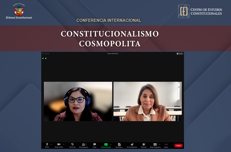 CENTRO DE ESTUDIOS CONSTITUCIONALES DEL TRIBUNAL CONSTITUCIONAL ORGANIZÓ LA CONFERENCIA INTERNACIONAL “CONSTITUCIONALISMO COSMOPOLITA”