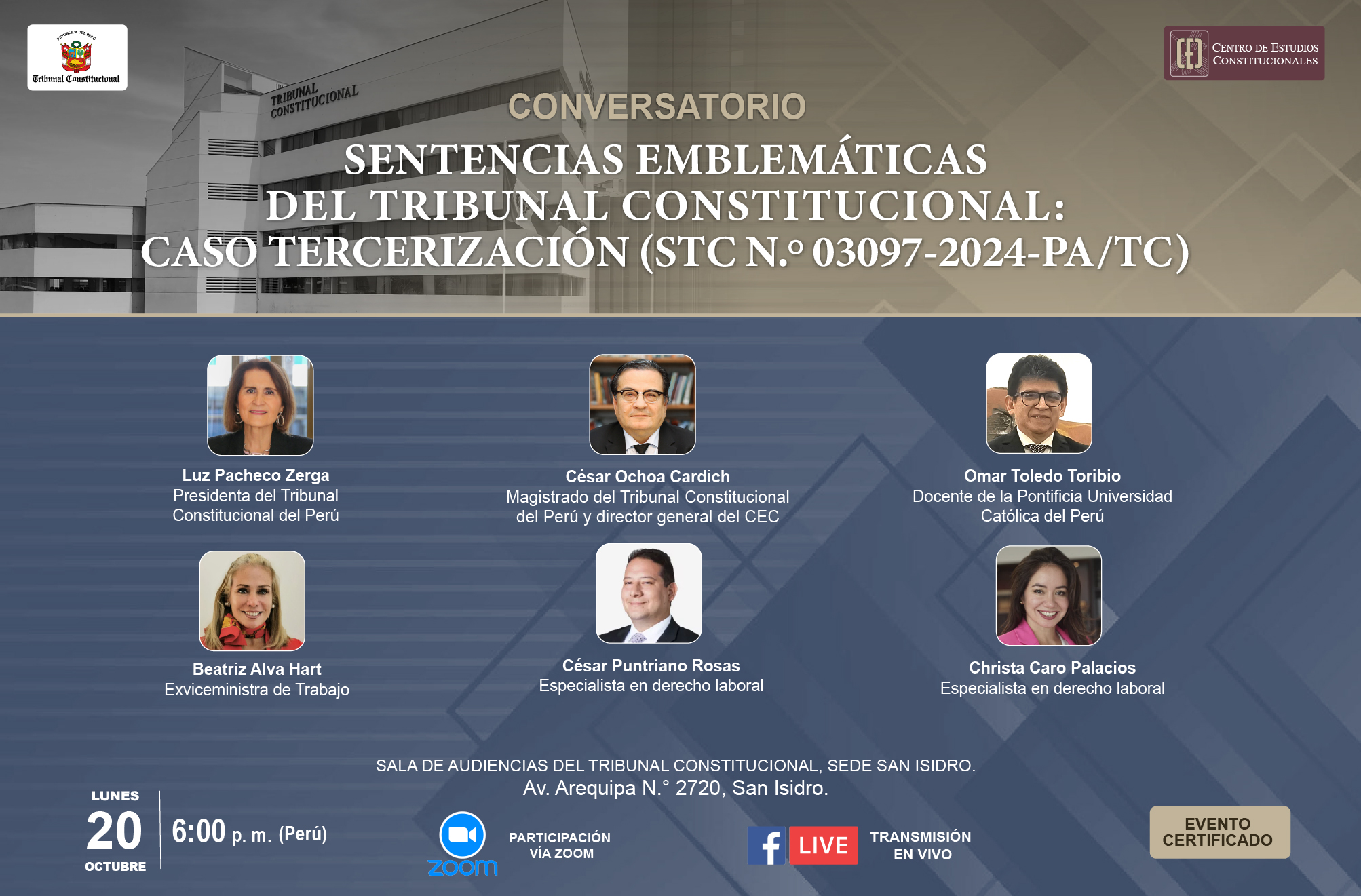 SENTENCIA EMBLEMÁTICA SOBRE SERVICIOS DE TERCERIZACIÓN ANALIZARÁ EL TRIBUNAL CONSTITUCIONAL EL LUNES 20 DE OCTUBRE