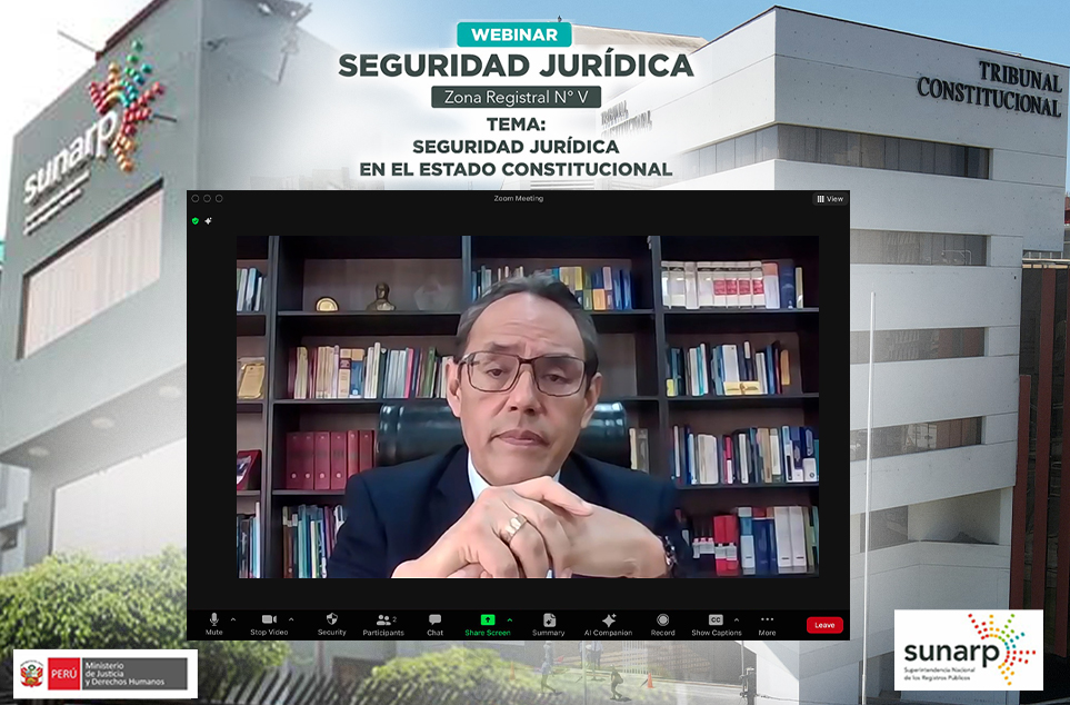 VICEPRESIDENTE DEL TRIBUNAL CONSTITUCIONAL HELDER DOMÍNGUEZ HARO EXPUSO SOBRE SEGURIDAD JURÍDICA EN EL ESTADO CONSTITUCIONAL