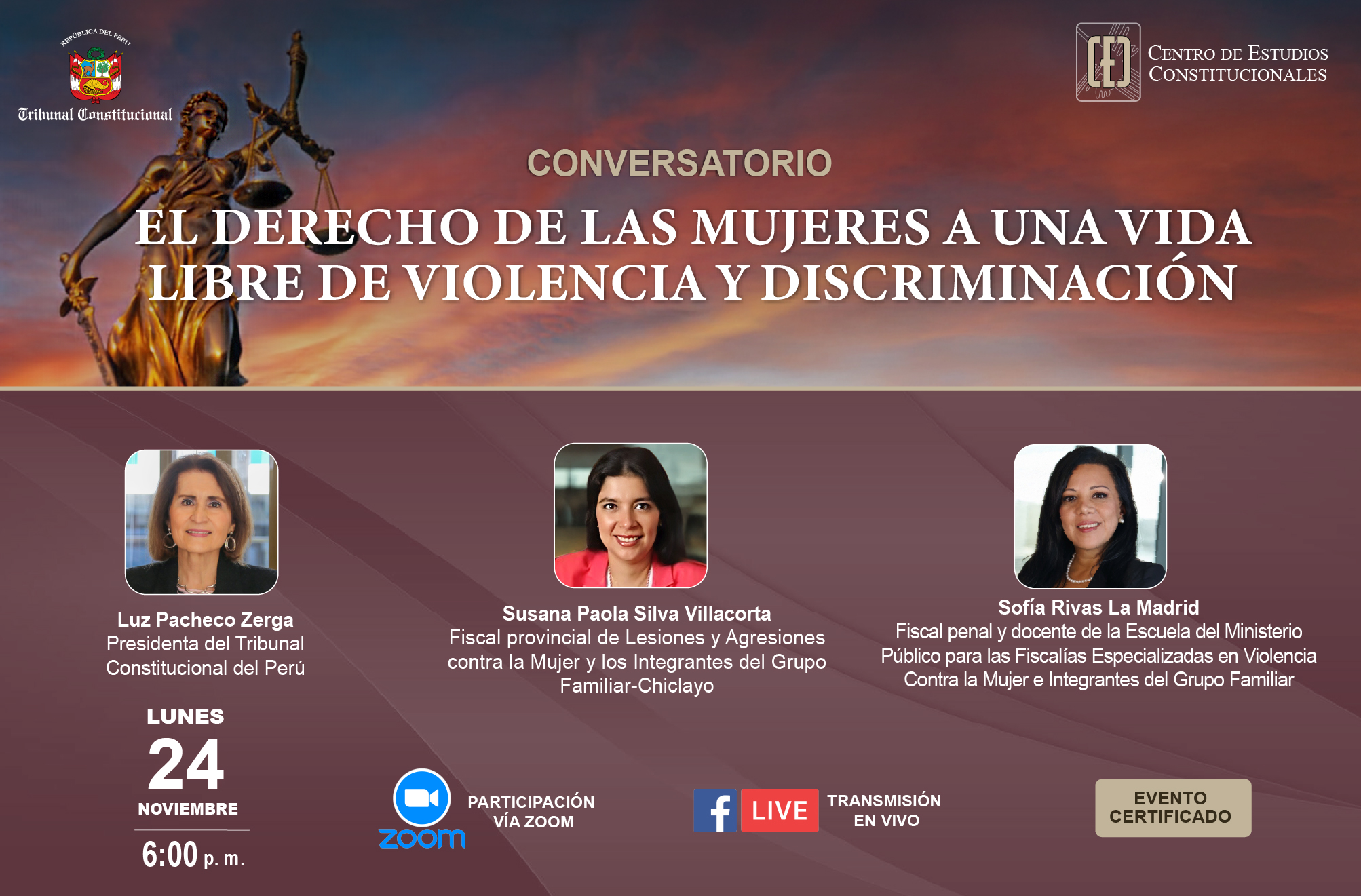 CEC DEL TC ORGANIZA EL CONVERSATORIO CONSTITUCIONAL: EL DERECHO DE LAS MUJERES A UNA VIDA LIBRE DE VIOLENCIA Y DISCRIMINACIÓN