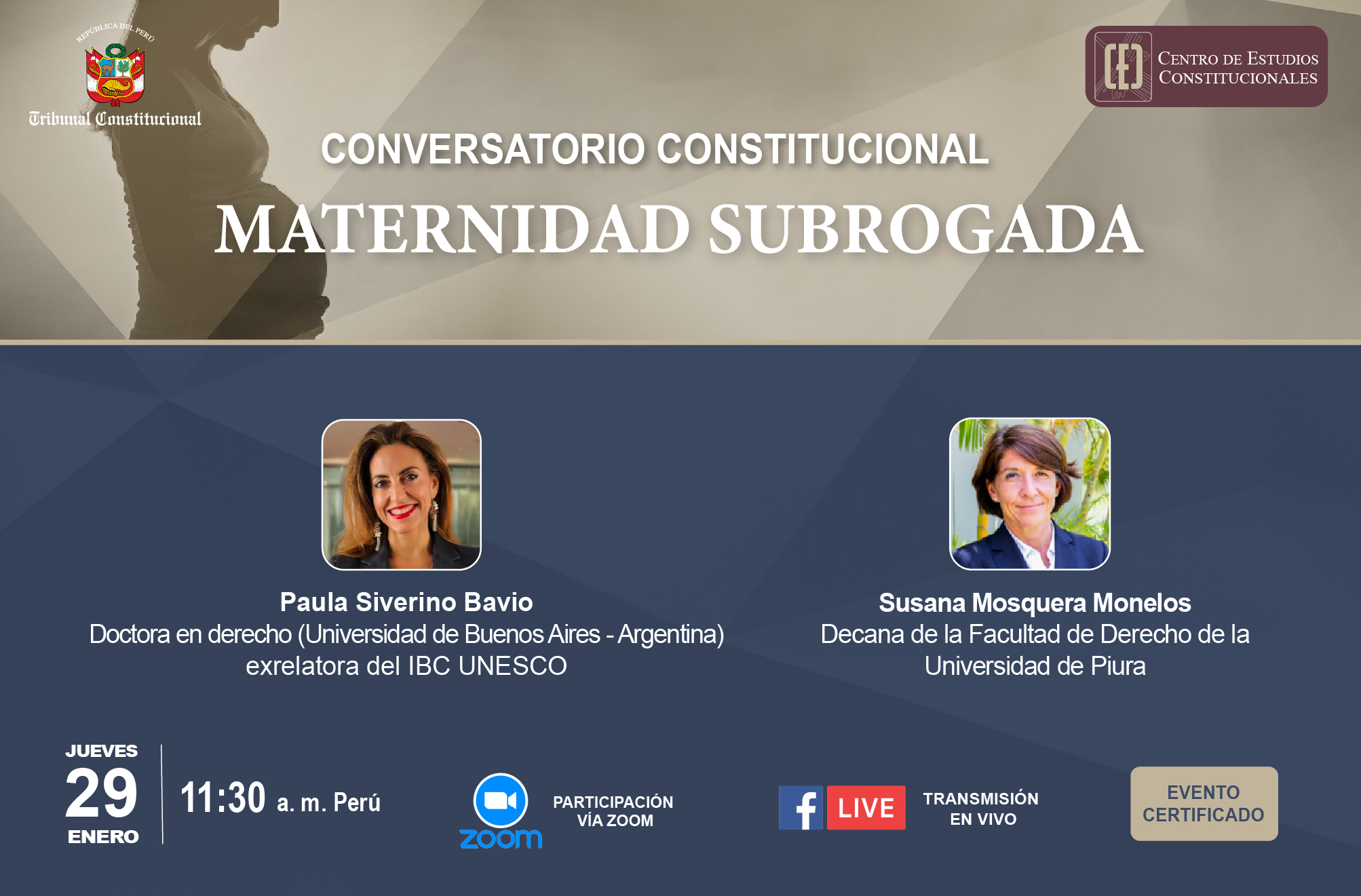 CONVERSATORIO CONSTITUCIONAL SOBRE MATERNIDAD SUBROGADA ORGANIZA EL CENTRO DE ESTUDIOS CONSTITUCIONALES EL 29 DE ENERO