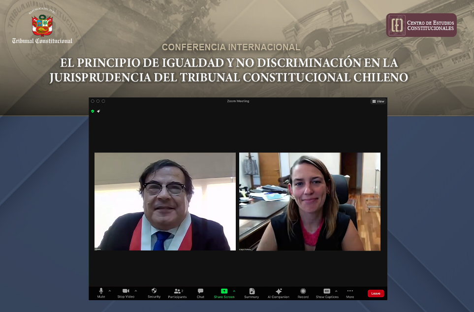 CONFERENCIA INTERNACIONAL SOBRE EL PRINCIPIO DE IGUALDAD Y NO DISCRIMINACIÓN EN LA JURISPRUDENCIA DEL TRIBUNAL CONSTITUCIONAL CHILENO ORGANIZÓ EL CEC DEL TC