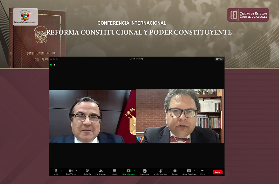 CONFERENCIA INTERNACIONAL EN EL TRIBUNAL CONSTITUCIONAL ANALIZÓ LA REFORMA CONSTITUCIONAL Y EL PODER CONSTITUYENTE