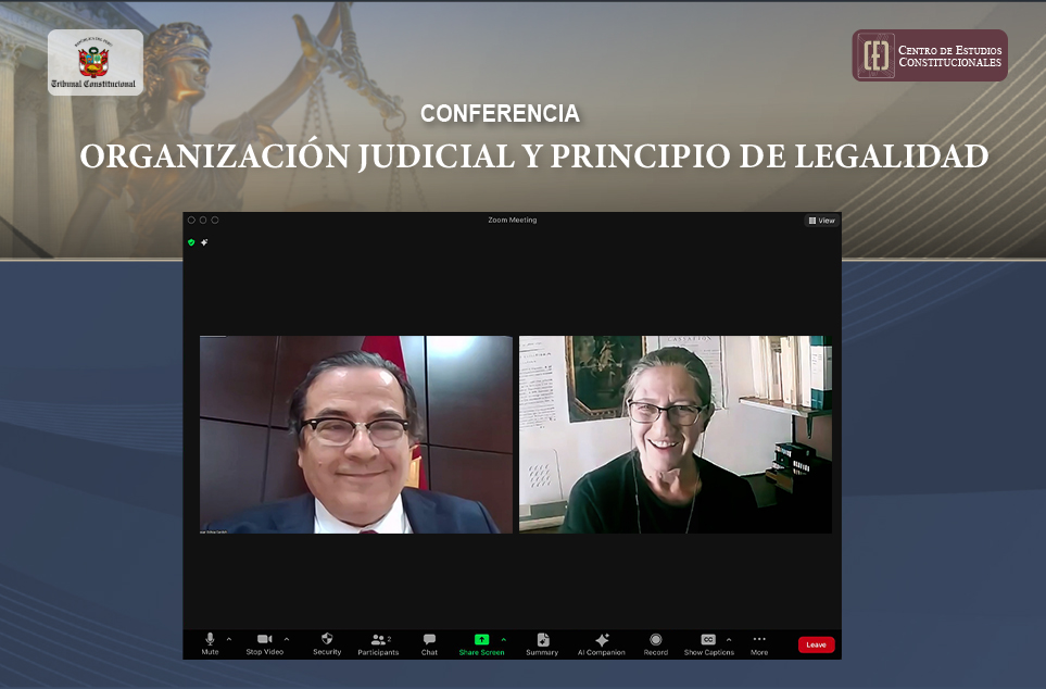CONFERENCIA SOBRE LA ORGANIZACIÓN JUDICIAL Y PRINCIPIO DE LEGALIDAD ORGANIZÓ EL TRIBUNAL CONSTITUCIONAL