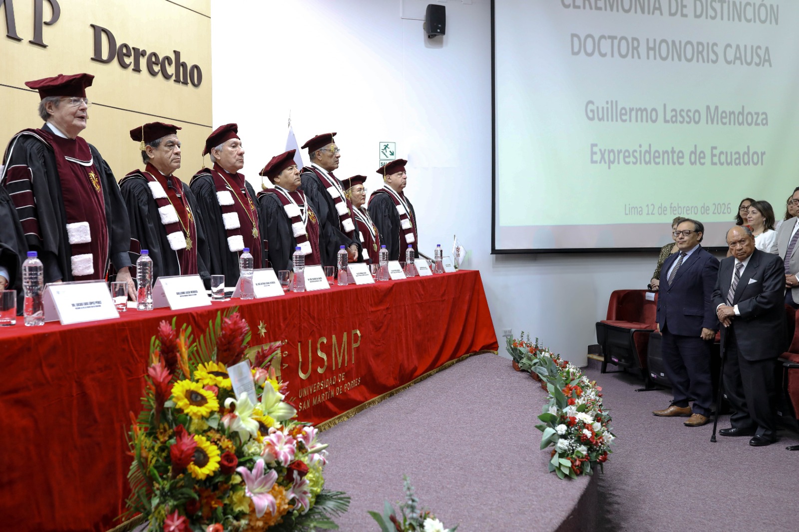 MAGISTRADO DEL TC GUSTAVO GUTIÉRREZ PARTICIPÓ EN RECONOCIMIENTO COMO DOCTOR HONORIS CAUSA A EXPRESIDENTE ECUATORIANO GUILLERMO LASSO EN LA USMP