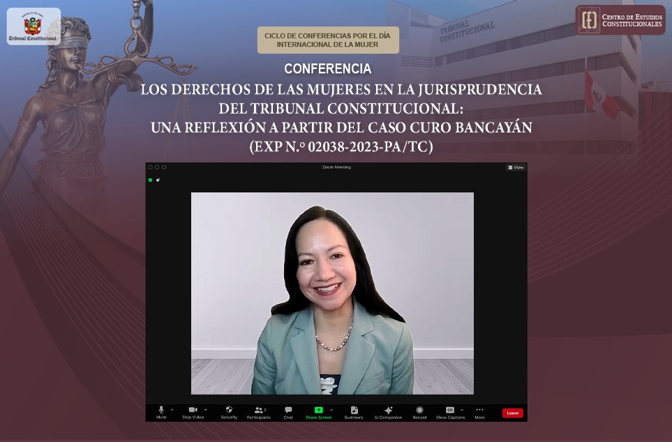 TRIBUNAL CONSTITUCIONAL INICIÓ EL CICLO DE CONFERENCIAS SOBRE LOS DERECHOS DE LAS MUJERES EN LA JURISPRUDENCIA