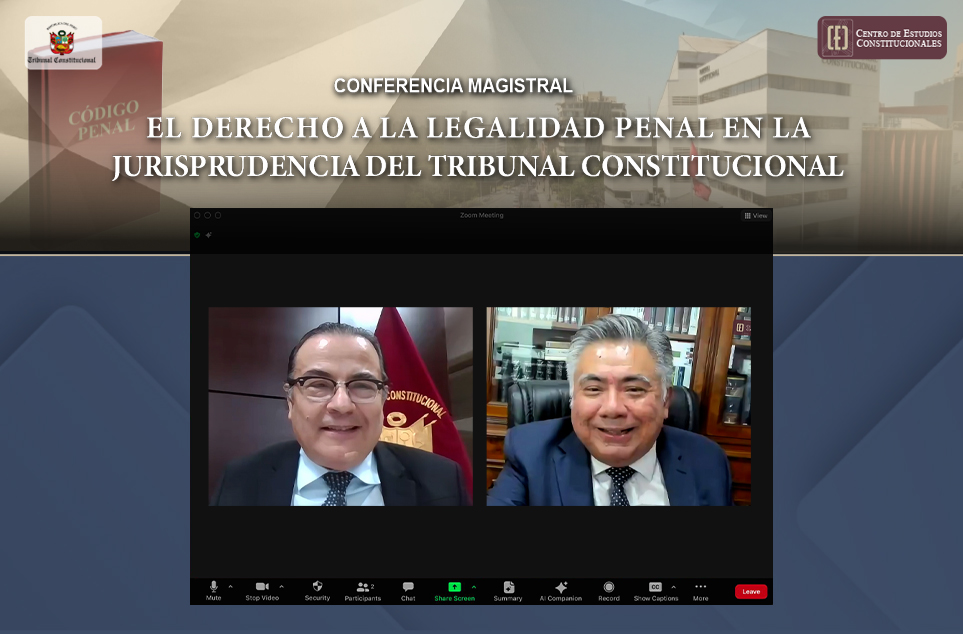 EL PROFESOR CÉSAR NAKASAKI EXPUSO SOBRE “EL DERECHO A LA LEGALIDAD PENAL EN LA JURISPRUDENCIA DEL TRIBUNAL CONSTITUCIONAL”