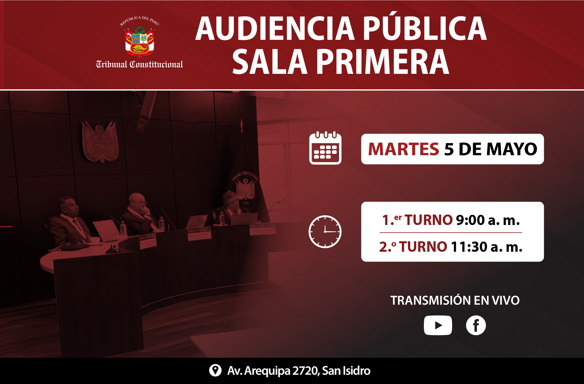 EL MARTES 5 DE MAYO SESIONARÁ EN AUDIENCIA PÚBLICA LA SALA PRIMERA DEL TRIBUNAL CONSTITUCIONAL Y VERÁ 60 CAUSAS DE DIVERSAS JURISDICCIONES