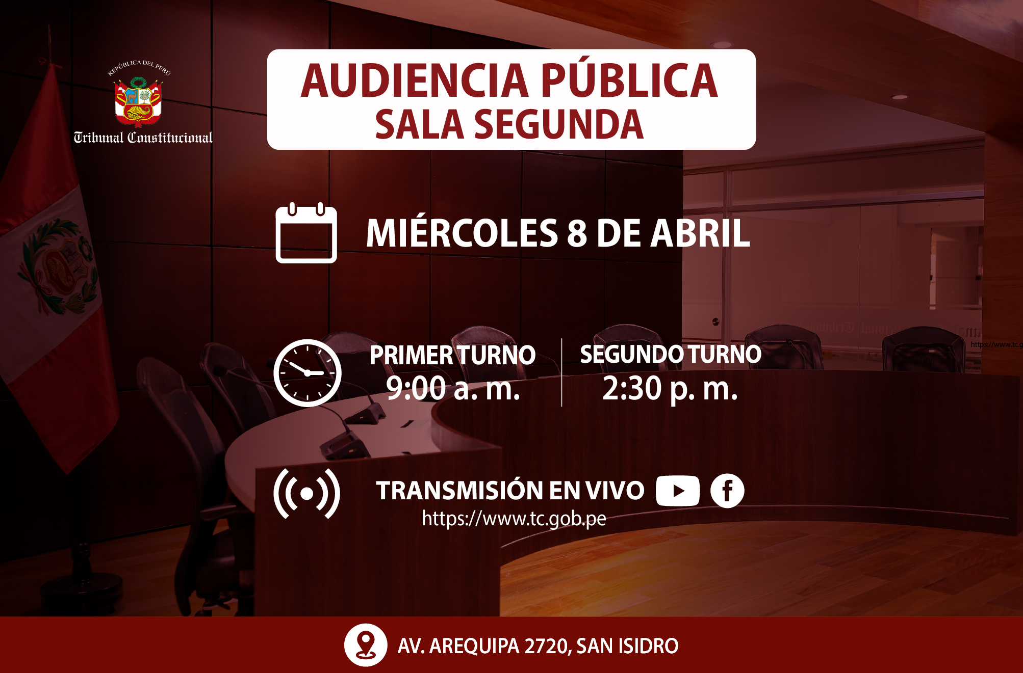 UN TOTAL DE 52 CAUSAS SERÁN VISTAS EL PRÓXIMO MIÉRCOLES 8 DE ABRIL EN AUDIENCIA PÚBLICA DE LA SALA SEGUNDA DEL TC