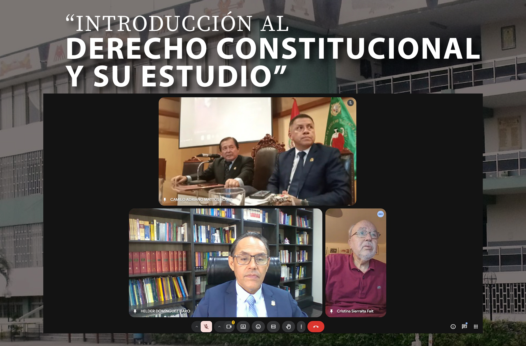 VICEPRESIDENTE DEL TC, HELDER DOMÍNGUEZ, PARTICIPÓ EN EVENTO ACADÉMICO SOBRE LA INTRODUCCIÓN AL DERECHO CONSTITUCIONAL ORGANIZADO POR LA UNIVERSIDAD DE SAN MARCOS