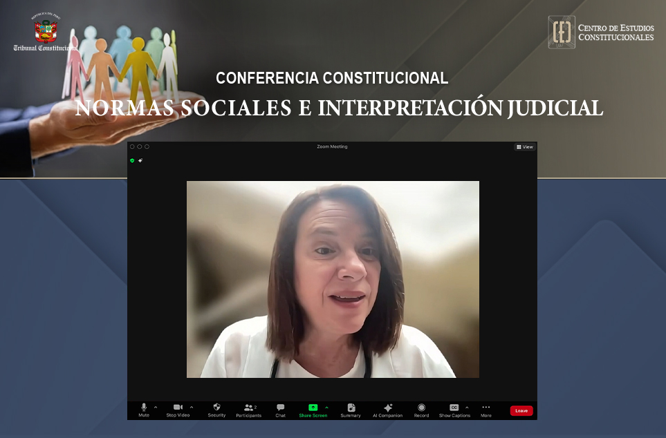 CENTRO DE ESTUDIOS CONSTITUCIONALES ORGANIZÓ LA CONFERENCIA CONSTITUCIONAL SOBRE NORMAS SOCIALES E INTERPRETACIÓN JUDICIAL