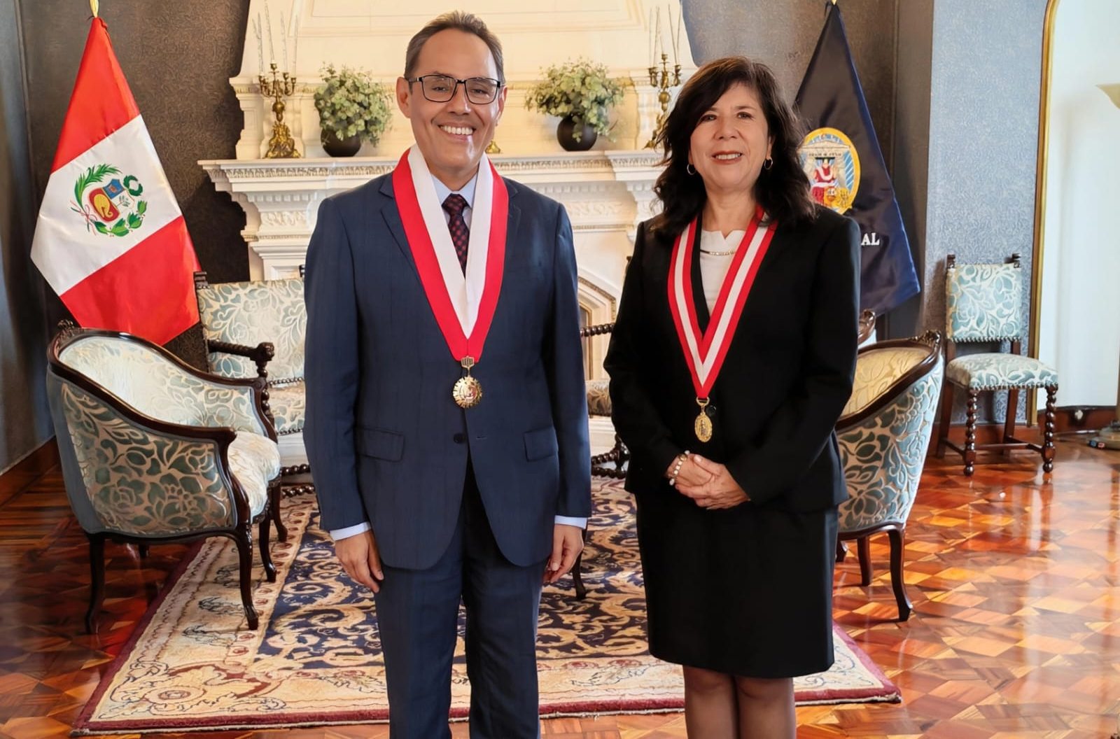 PRESIDENTE DEL TRIBUNAL CONSTITUCIONAL HELDER DOMÍNGUEZ SOSTUVO UNA REUNIÓN PROTOCOLAR CON LA PRESIDENTA DEL PODER JUDICIAL JANET TELLO