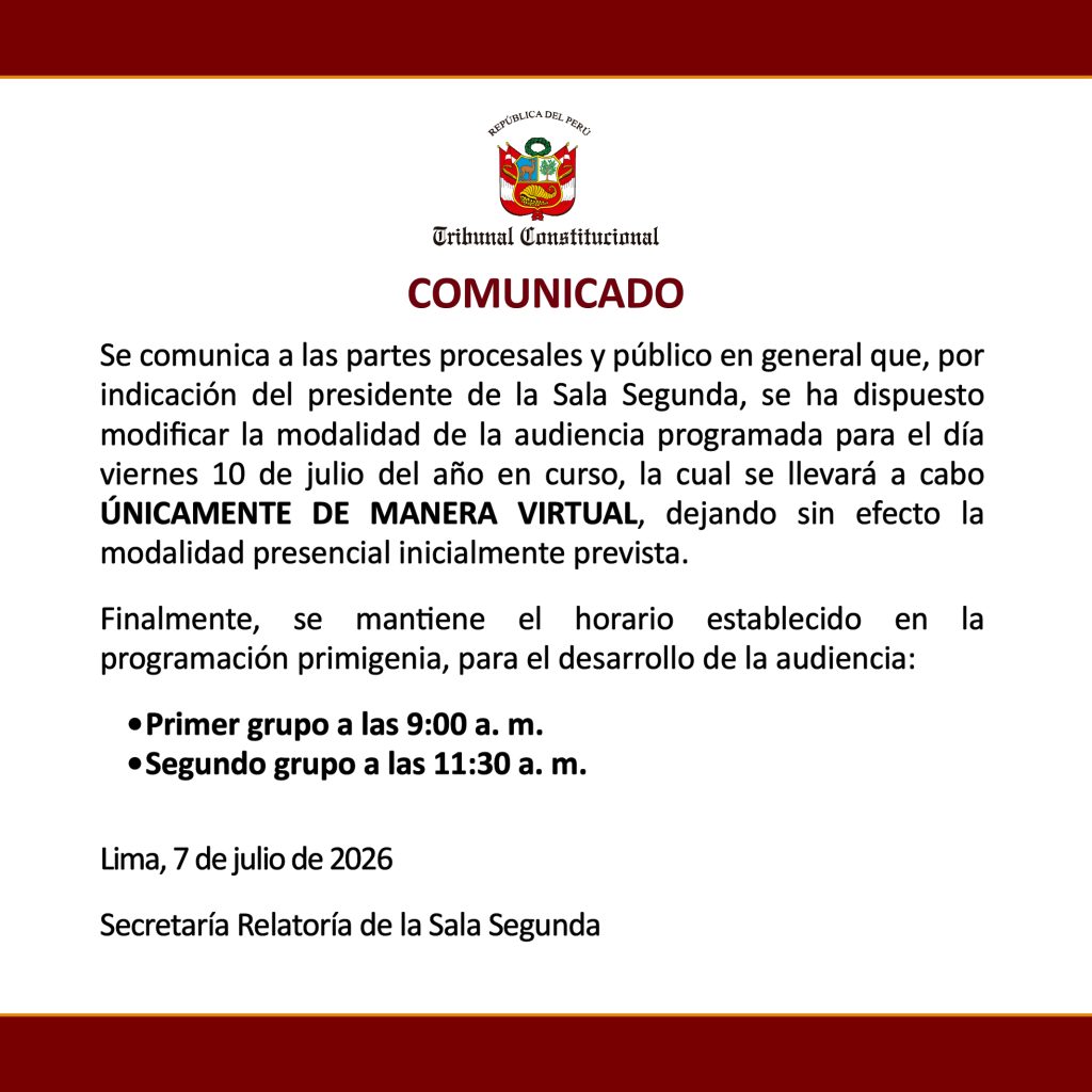 COMUNICADO