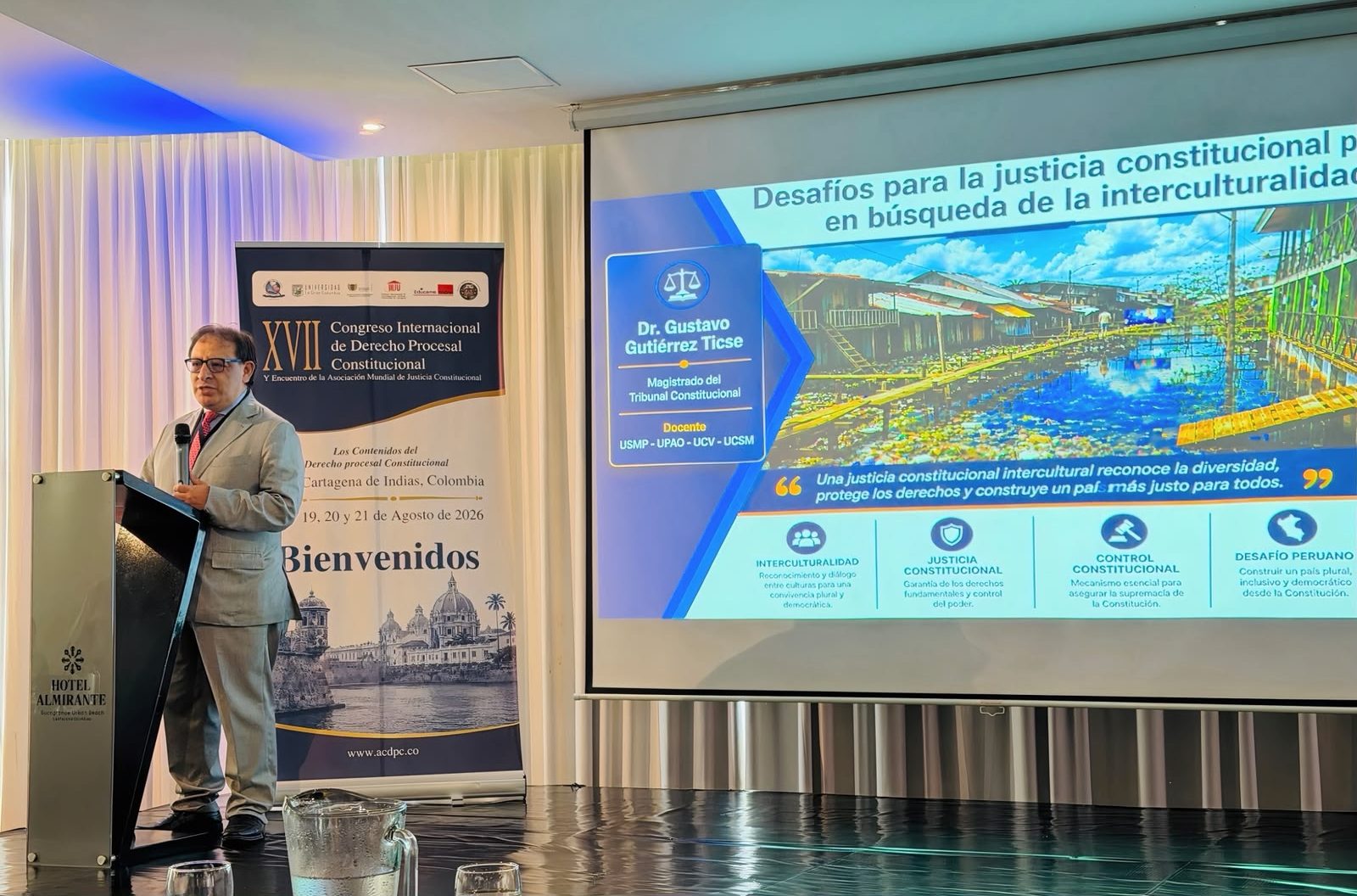 MAGISTRADO DEL TC GUSTAVO GUTIÉRREZ DIO CONFERENCIA SOBRE DERECHOS SOCIALES EN CONGRESO INTERNACIONAL DE DERECHO PROCESAL CONSTITUCIONAL EN COLOMBIA
