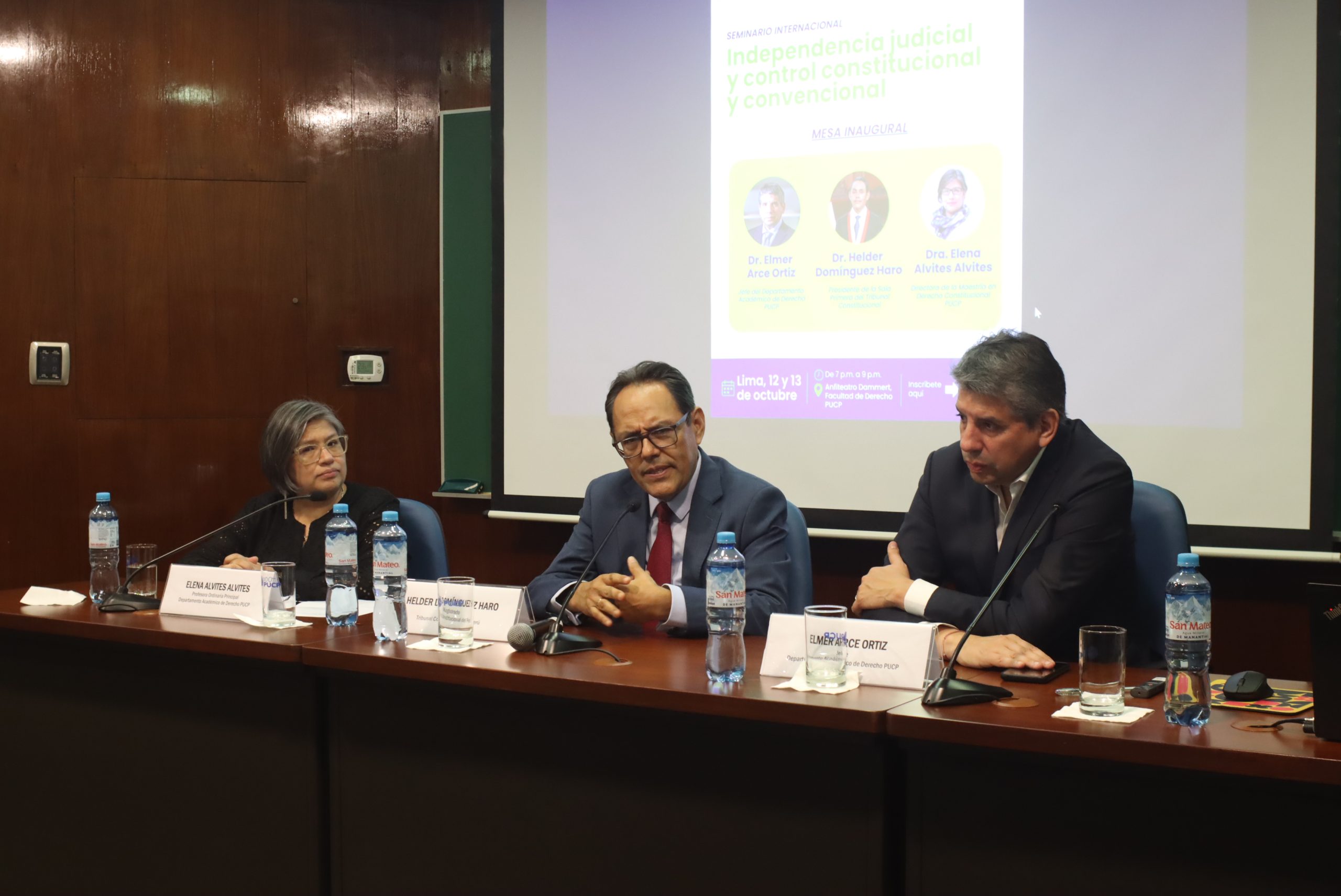 MAGISTRADO DEL TC HELDER DOMÍNGUEZ PARTICIPÓ EN LA MESA INAUGURAL DEL SEMINARIO INTERNACIONAL “INDEPENDENCIA JUDICIAL Y CONTROL CONSTITUCIONAL Y CONVENCIONAL” DE LA PUCP